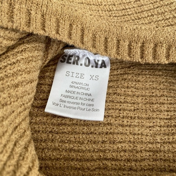 NEW SER.O.YA Lucy Knit Midi Skirt in Tan Size XS - Picture 8 of 10